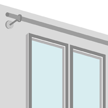 Soportes dobles para barras de cortina, sin taladrar, soportes de barra  dobles para cortinas y cenefas para tratamientos de ventanas,  superpegamento